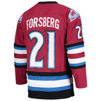 Peter Forsberg Colorado Avalanche  2001/02 Alternate Captain Blue Line Player Jersey - Maroon