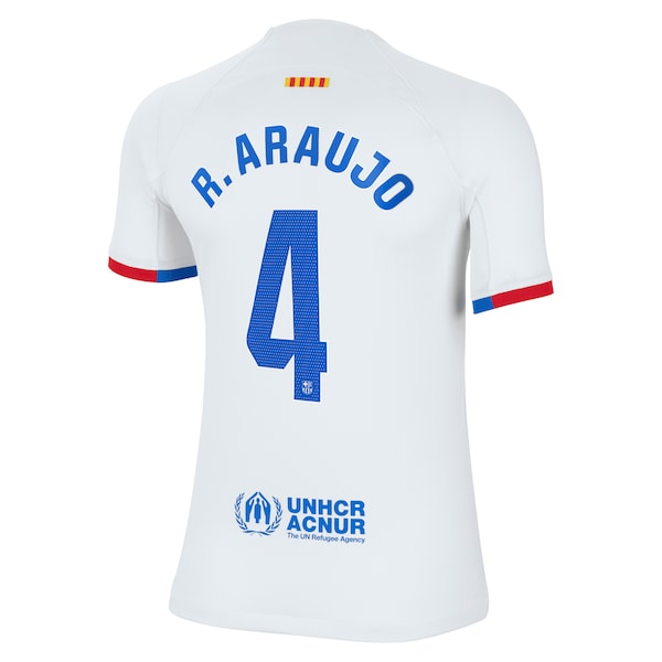 Ronald Araujo Barcelona Nike Youth 2023/24 Away Replica Jersey - White