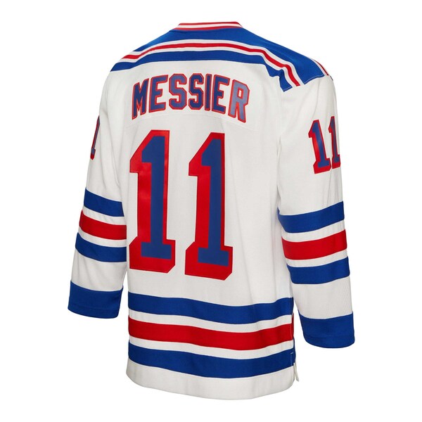 Mark Messier New York Rangers Captain Patch 1993/94 Blue Line Player Jersey - White/Blue