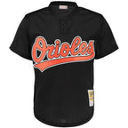 Cal Ripken Jr. Baltimore Orioles Cooperstown Mesh Batting Practice Jersey - Black
