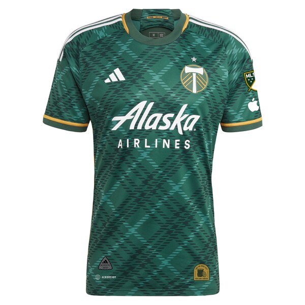 Santiago Moreno Portland Timbers adidas 2024 Portland Plaid Kit Authentic Jersey - Green