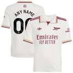 Arsenal adidas 2025/26 Third Replica Custom Jersey - White/Red/Blue