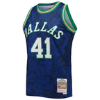 Dirk Nowitzki Dallas Mavericks Hardwood Classics 1998/99 Lunar New Year Swingman Jersey - Blue