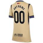 Barcelona Nike Youth 2025/26 Away Stadium Replica Custom Jersey - Gold/Blue