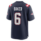 Javon Baker New England Patriots Nike Team Game Jersey -  Navy