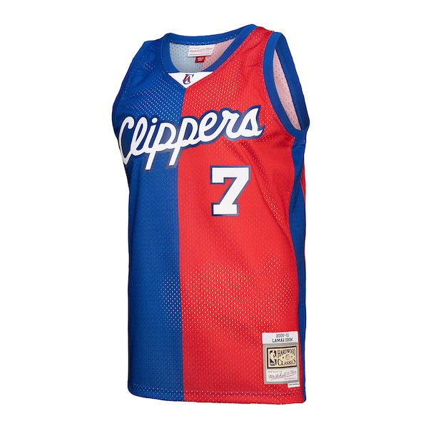 Lamar Odom LA Clippers Hardwood Classics 2000/01 Split Swingman Jersey - Royal/Red