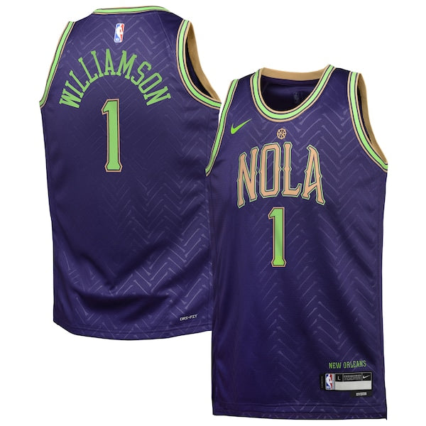 Zion Williamson New Orleans Pelicans Nike Youth 2024/25 Swingman Player Jersey - City Edition - Purple