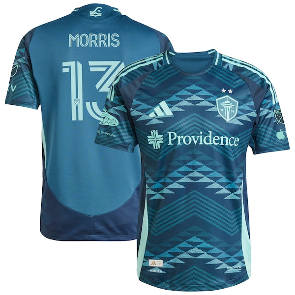Jordan Morris Seattle Sounders FC adidas 2025 The Salish Sea Kit Authentic Player Jersey - Blue