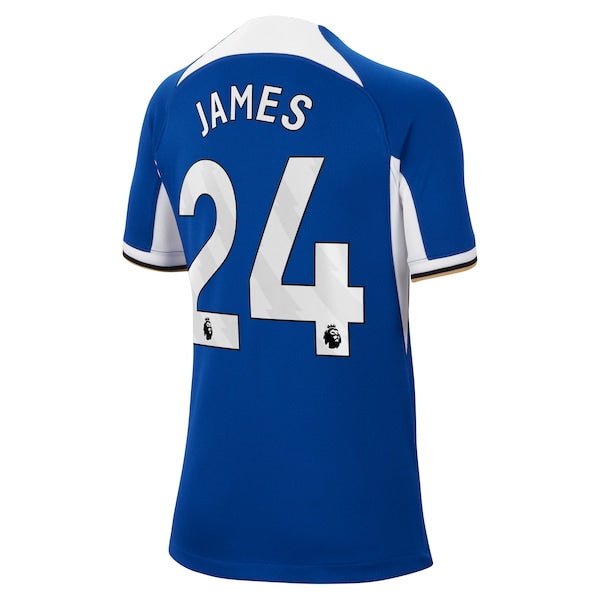 Reece James Chelsea Nike Youth 2023/24 Home Stadium Replica Jersey - Blue