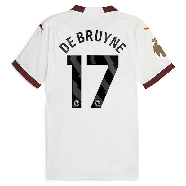 Kevin De Bruyne Manchester City Puma 2023/24 Away Authentic Jersey - White