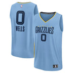 Jaylen Wells Memphis Grizzlies  Fast Break Replica Player Jersey - Statement Edition - Light Blue