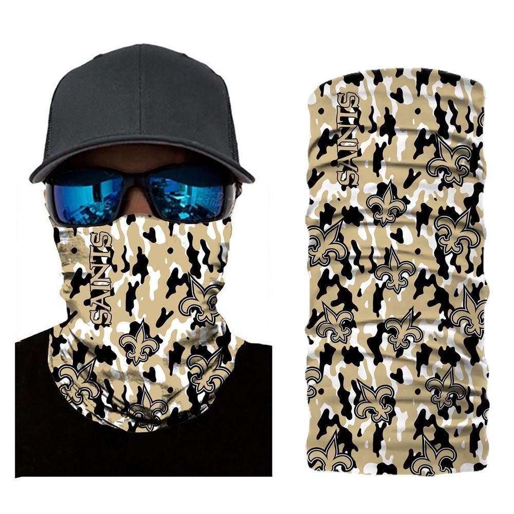 CAMO NEW ORLEANS SAINTS FACE MASK BANDANAS