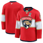 Florida Panthers  Home 2025 Stanley Cup Champions Premium Patched Jersey - Red