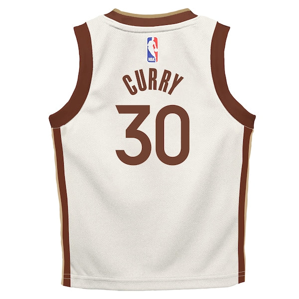 Stephen Curry Golden State Warriors Nike Preschool 2025/26 City Edition Swingman Jersey - Tan