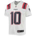 Mac Jones New England Patriots Nike Youth Game Jersey - White/Navy/Red