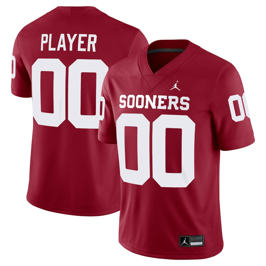 Oklahoma Sooners Jordan Brand NIL Pick-A-Player Football Replica Jersey - Crimson