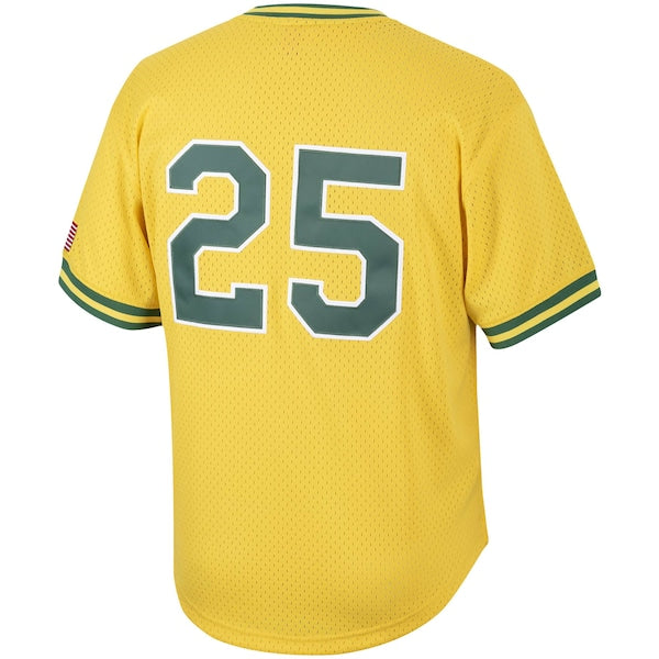 Mark McGwire Oakland Athletics Cooperstown Collection Mesh Batting Practice Jersey - Gold