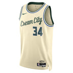 Giannis Antetokounmpo Milwaukee Bucks Nike Unisex 2025/26 Swingman Jersey - Cream - City Edition