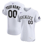 Colorado Rockies Nike Home Elite Custom Jersey - White