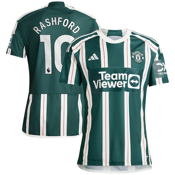 Marcus Rashford Manchester United adidas 2023/24 Away Replica Player Jersey - Green/Red