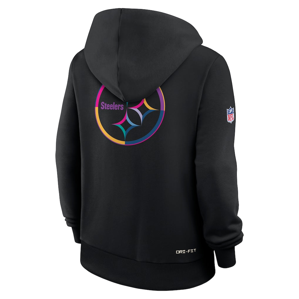 Pittsburgh Steelers Nike Women's 2025 NFL Crucial Catch Sideline Standard Issue Dri-FIT Hoodie - Black
