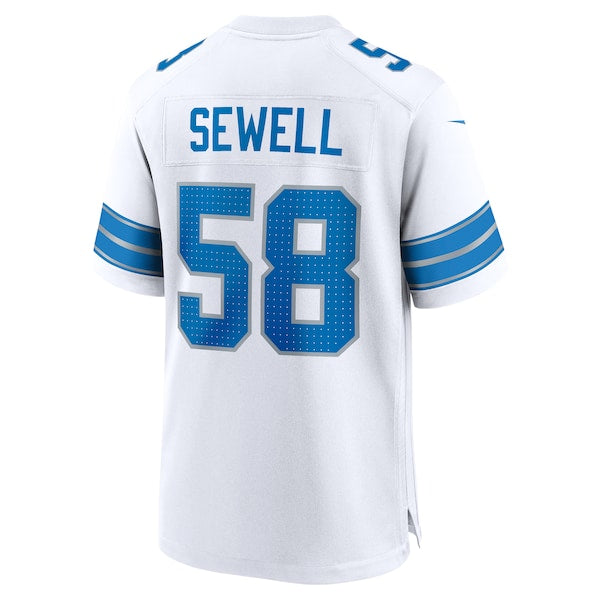 Penei Sewell Detroit Lions Nike Game Jersey -  White/Blue/Black