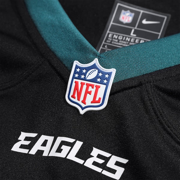 Philadelphia Eagles Nike Super Bowl LIX Custom Alternate Game Jersey - Black