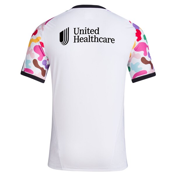 New England Revolution adidas 2024 Pride Pre-Match Top - White