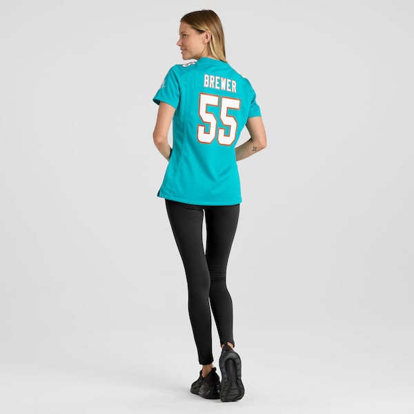 Aaron Brewer Miami Dolphins Nike Women's  Game Jersey -  Aqua