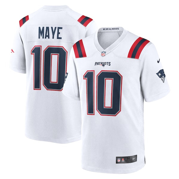 Drake Maye New England Patriots Nike 2024 NFL Draft First Round Pick Player Game Jersey - White