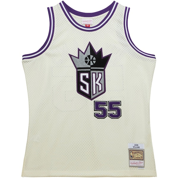 Jason Williams Sacramento Kings  Chainstitch Swingman Jersey - Cream