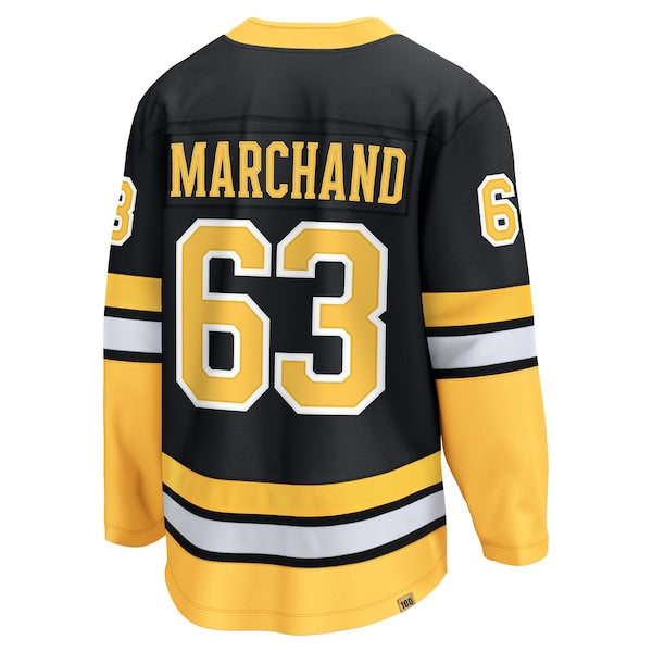 Brad Marchand Boston Bruins  100th Anniversary Premier Breakaway Player Jersey - Black