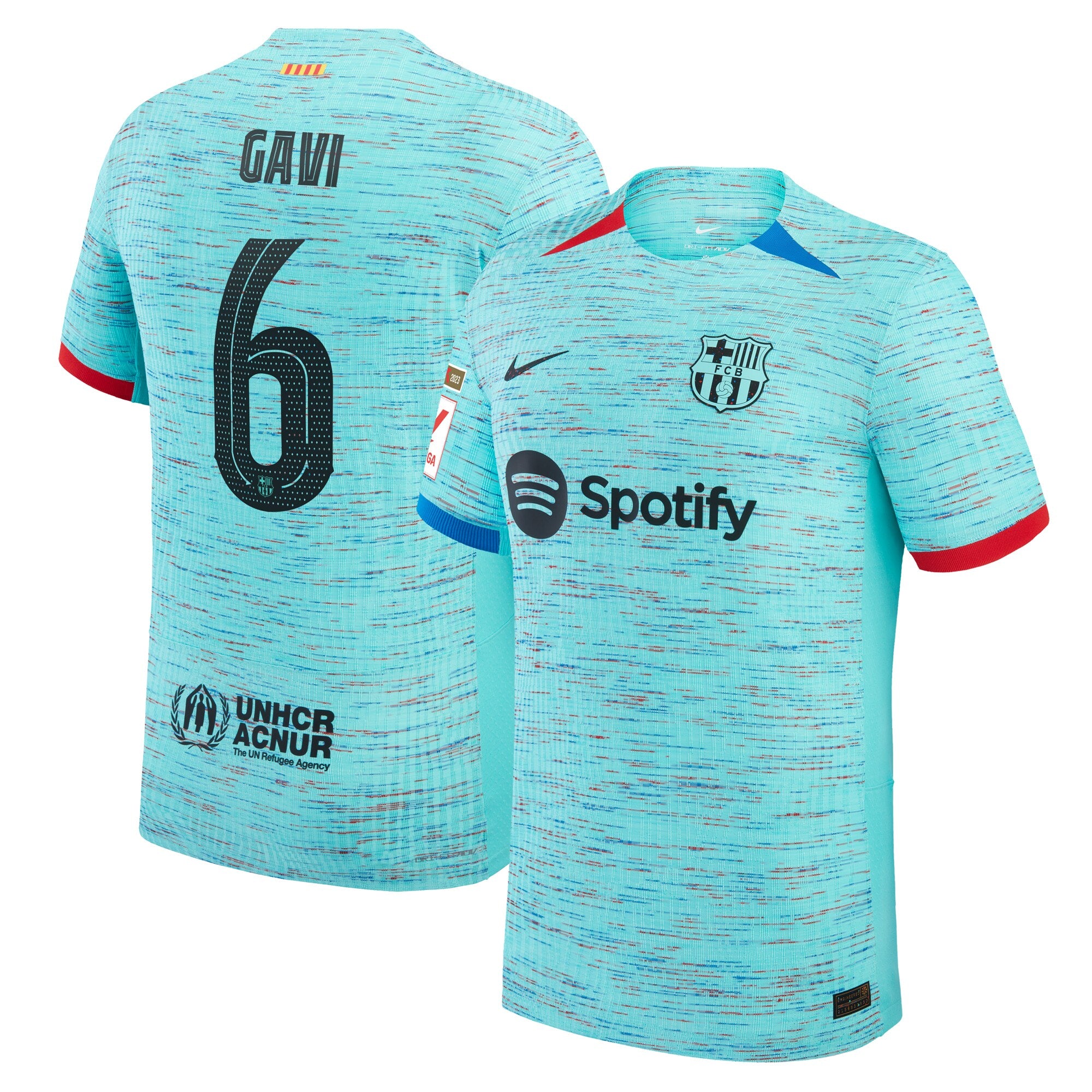 Gavi Barcelona Nike 2023/24 Home Match Authentic Player Jersey - Royal/Aqua/White