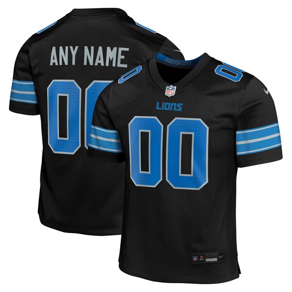 Detroit Lions Nike Youth Alternate Custom Game Jersey - Black