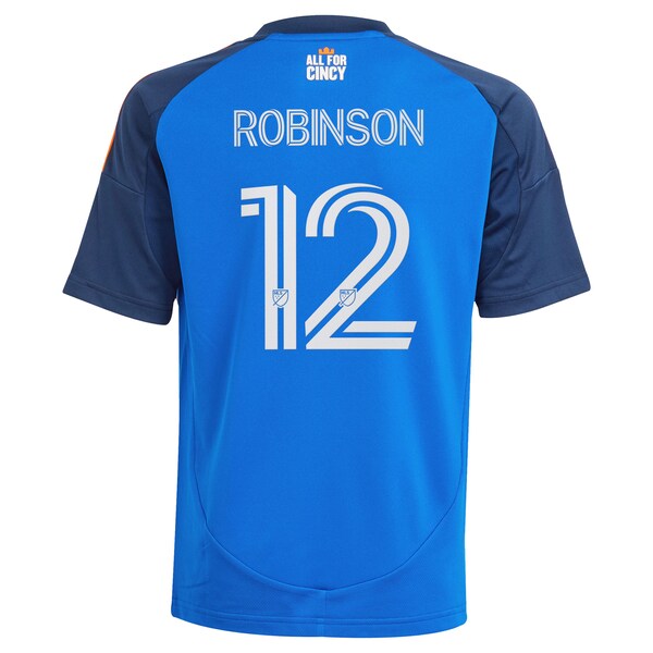 Miles Robinson FC Cincinnati adidas Youth 2025 Orange and Blue Legacy Kit Replica Player Jersey - Blue