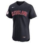 Cleveland Guardians Nike Alternate Vapor Premier Elite Patch Jersey - Navy