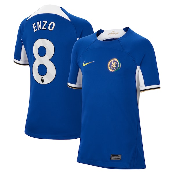 Enzo Fernández Chelsea Nike Youth 2023/24 Home Stadium Replica Jersey - Blue