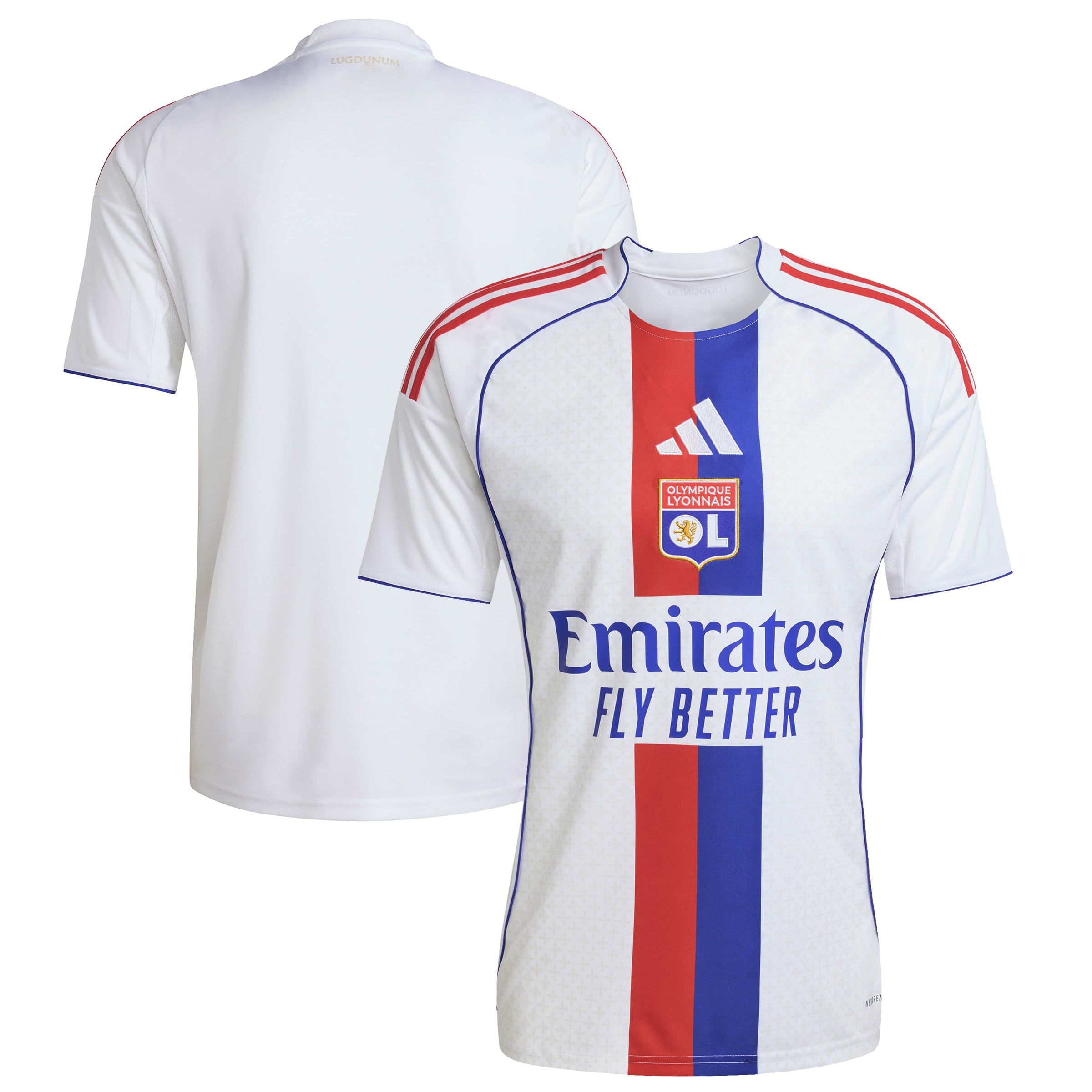 Olympique Lyonnais adidas 2025/26 Away Replica Jersey - Blue/White