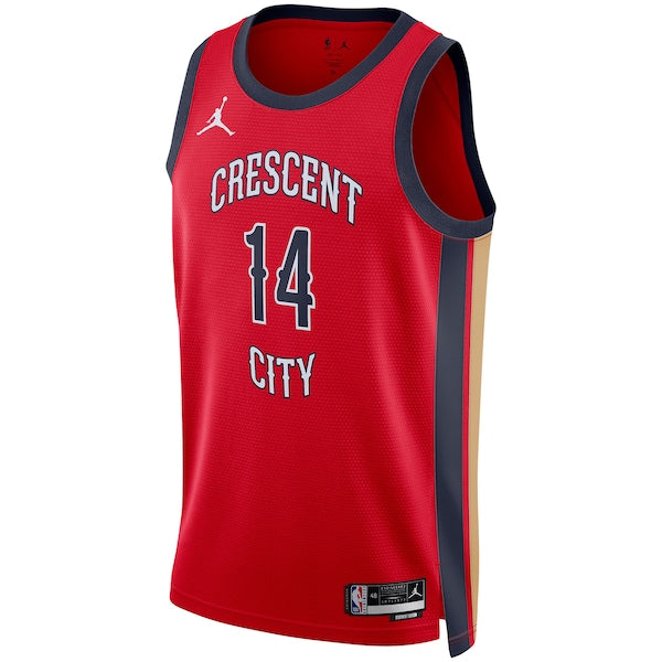 Brandon Ingram New Orleans Pelicans Jordan Brand Unisex Swingman Jersey - Statement Edition - Red