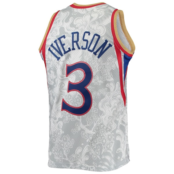 Allen Iverson Philadelphia 76ers Hardwood Classics 1996/97 Lunar New Year Swingman Jersey - White