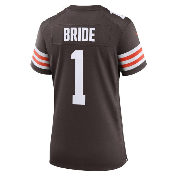 Number 1 Bride Cleveland Browns Nike Women's Game Jersey - Brown