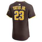 Fernando Tatis Jr. San Diego Padres Nike Road Elite Jersey - Brown/Khaki/White
