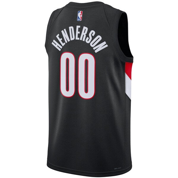 Scoot Henderson Portland Trail Blazers Nike Unisex Swingman Jersey - Icon Edition - Black