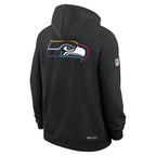 Seattle Seahawks Nike 2025 NFL Crucial Catch Sideline Standard Issue Dri-FIT Hoodie - Black