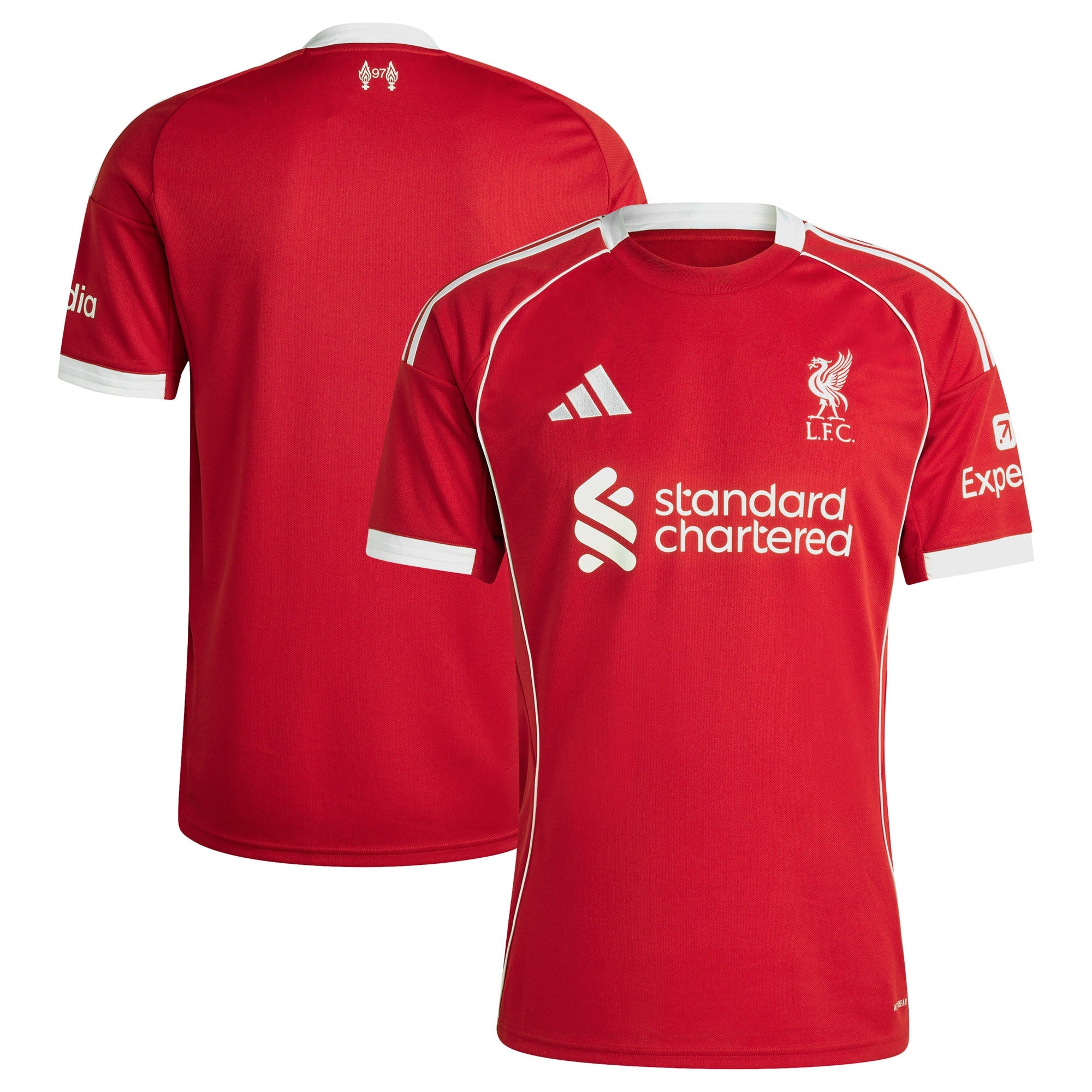 Liverpool adidas 2025/26 Away Replica Jersey - White/Green/Red