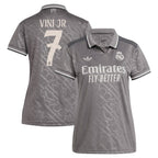 Vini Jr. Los Merengues adidas Originals Women's 2024/25 Third Replica Player Jersey - Charcoal/White