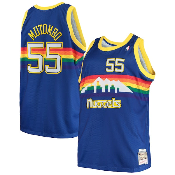 Dikembe Mutombo Denver Nuggets 1991/92 Big & Tall Hardwood Classics Swingman Jersey - Royal