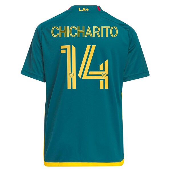 Chicharito LA Galaxy adidas Youth 2024 LA Kit Replica Player Jersey - Green