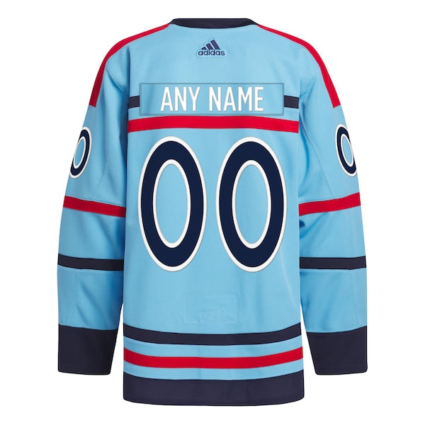 Winnipeg Jets adidas   Anniversary Primegreen Authentic Custom Jersey - Light Blue