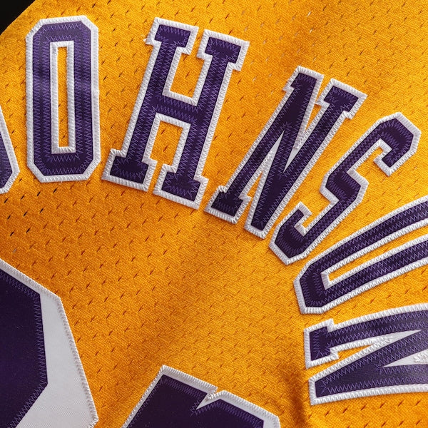 Magic Johnson Los Angeles Lakers 1984/85 Hardwood Classics Swingman Jersey - Gold/Purple